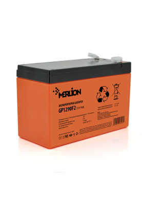 Акумуляторна батарея MERLION AGM GP1290F2 PREMIUM 12 V 9 Ah (150 x 65 x 95 (100)) Orange Q10