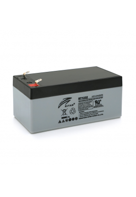 Акумуляторна батарея AGM RITAR RT1232, Gray/Black Case, 12V 3.2Ah (133 х 67х 59 (63) мм) Q10