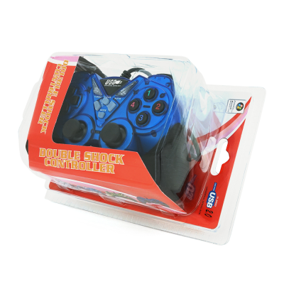 Геймпад проводной для ПК USB-908 USB 2.0 Double Shock (Blue), Blister
