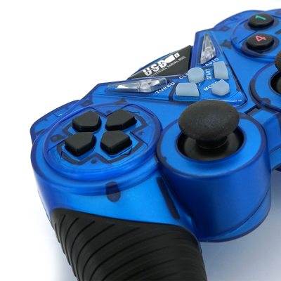 Геймпад проводной для ПК USB-908 USB 2.0 Double Shock (Blue), Blister
