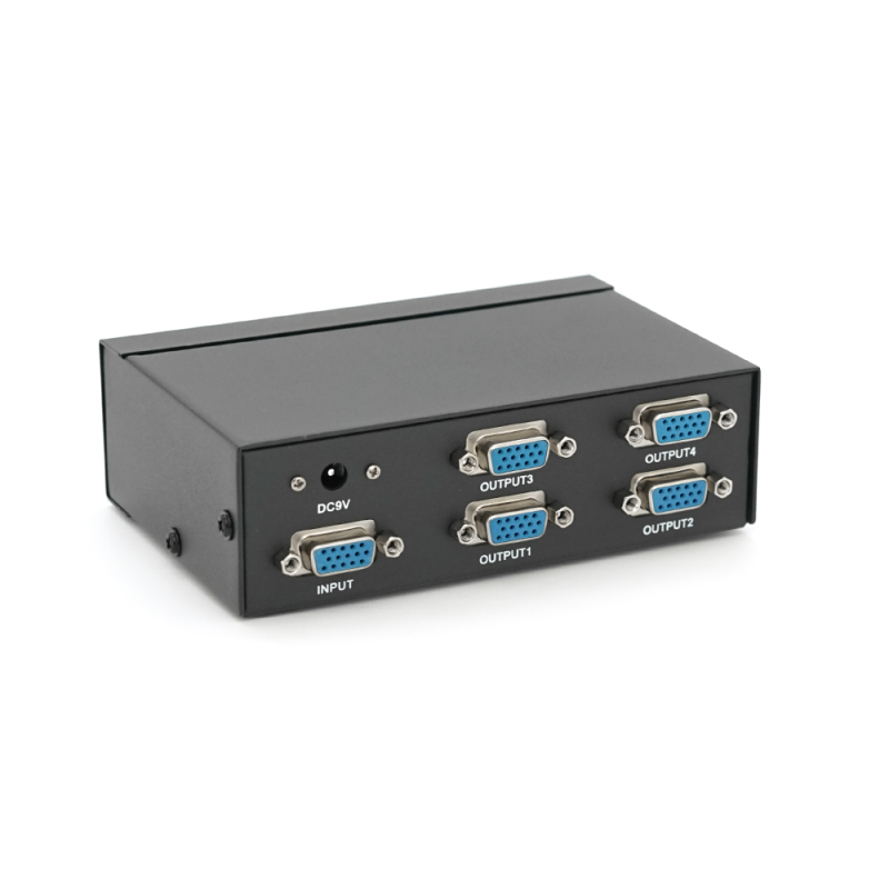 Активний спліттер VGA сигналу KV-FJ2504S 150MHz 4 Port, DC5V/2A