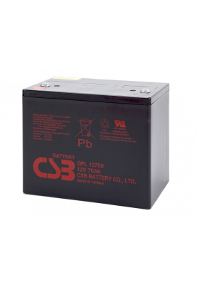 Акумуляторна батарея CSB GPL12750, 12V 75Ah (261х168х215мм)