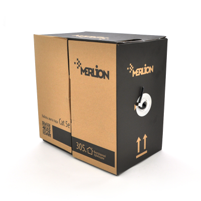 Кабель  КНПЕ FTP (4*2*0.51) 4p 24 AWG, Ritar, (CCA), ізоляція ПЕ, екран для зовн. робіт, 305м, Black, Corton BOX (400x400x470) Q2