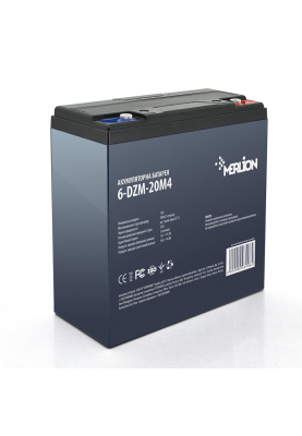 Тягова акумуляторна батарея AGM MERLION 6-DZM-20, 12V 20Ah M4 (181х77х167 мм)  Q3
