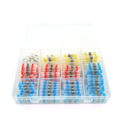 Набор термоусадочних гільз з припоєм Q200 Red 0.5-1.50mm² (50) Blue 1.50-2.50mm² (100)Yellow 4.00-6.00mm²  (10)White0.25-0.35mm² (40)
