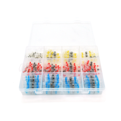 Набор термоусадочних гільз з припоєм  Q250 Red 0.5-1.50mm² (100) Blue 1.50-2.50mm² (90)Yellow 4.00-6.00mm² (20) White0.25-0.35mm² (40)