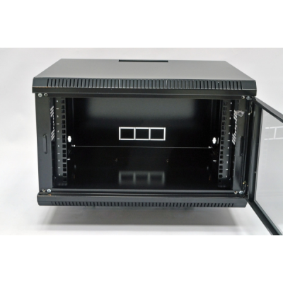 Шафа 6U, 600х500х373 мм (Ш*Г*В), акрилове скло, чорна