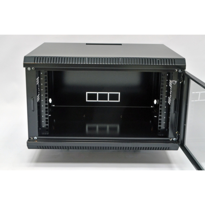 Шафа 6U, 600х500х373 мм (Ш*Г*В), акрилове скло, чорна