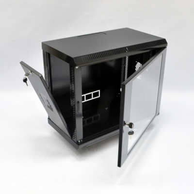 Шафа 9U, 600х350х507 мм (Ш*Г*В), акрилове скло, чорна