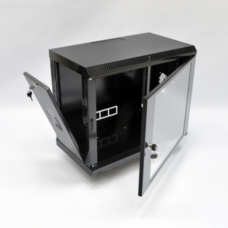 Шафа 9U, 600х350х507 мм (Ш*Г*В), акрилове скло, чорна