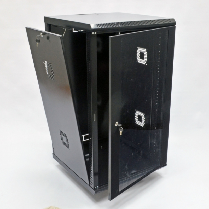 Шафа 21U, 600х600х1040 мм (Ш*Г*В), акрилове скло, чорна