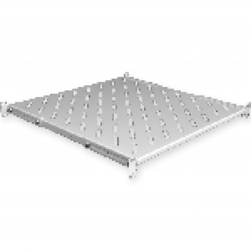 Полиця 19" 4 точки кріпл., 550мм глиб., перфорована, т.м.1.5мм, сіра