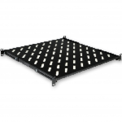 Полиця 19" 4 точки кріпл., 550мм глиб., перфорована, т.м.1.5мм, чорна