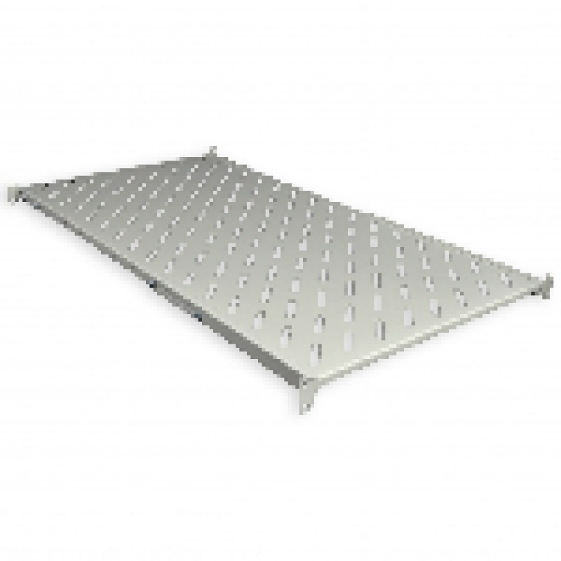 Полиця 19" 4 точки кріпл., 750мм глиб., перфорована, т.м.2мм, сіра