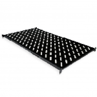 Полиця 19" 4 точки кріпл., 750мм глиб., перфорована, т.м.2мм, чорна