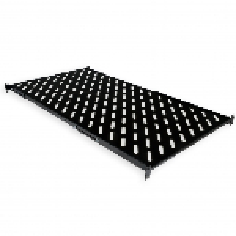 Полиця 19" 4 точки кріпл., 750мм глиб., перфорована, т.м.2мм, чорна