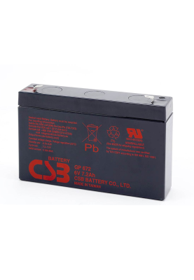 Акумуляторна батарея CSB GP672, 6V 7.2Ah (151х34х94мм)
