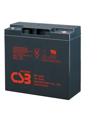 Акумуляторна батарея CSB GP12200, 12V 20Ah (181х77х162мм), Q4