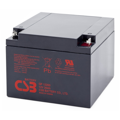 Акумуляторна батарея CSB GP12260, 12V 26Ah (166х175х125 мм), Q2/72 (В'ЄТНАМ)