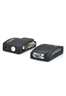 Конвертер VGA (IN) на VGA(OUT), S-Video TV(IN), RCA(IN), Box