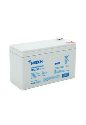Акумуляторна батарея MERLION AGM GP1272F1 12 V 7,2 Ah ( 150 x 65 x 95 (100) ) White Q10