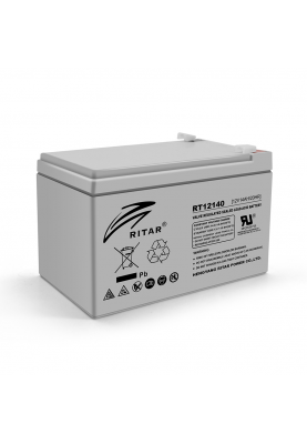 Акумуляторна батарея AGM RITAR RT12140H, Gray Case, 12V 14.0Ah ( 151 x 98 x 95 (101) ) Q4