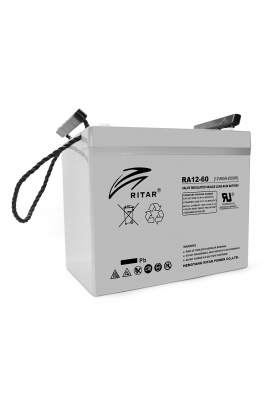 Акумуляторна батарея AGM RITAR RA12-60, Gray Case, 12V 60.0Ah ( 260 x 169 x 211 (218) ) Q1