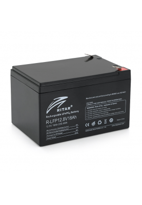 Акумуляторна батарея Ritar LiFePO4 12,8V 18Ah  230.4WH  ( 150 x 98 x  95 (100) )   Q6