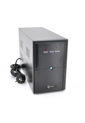 ДБЖ Ritar E-RTM600L-U (360W) ELF-L, LED, AVR, 2st, USB, 2xSCHUKO socket, 1x12V7Ah, metal Case  Q4 (370*130*210) 4,8 кг (310*85*140)