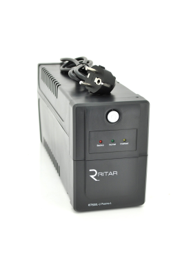 ДБЖ Ritar RTP600L-U (360W) Proxima-L, LED, AVR, 2st, USB, 2xSCHUKO socket, 1x12V7Ah, plastik Case ( 340 x 140 X 205)  Q4