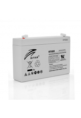 Акумуляторна батарея AGM RITAR RT680, Black Case, 6V 8Ah ( 151х34х94 (100) ) Q10