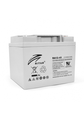 Акумуляторна батарея AGM RITAR RA12-45, Gray Case, 12V 45.0Ah  (198 x 166 x169 ) Q1