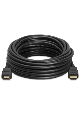 Кабель Merlion HDMI-HDMI HIGH SPEED 15m, v1.4, OD-7.5mm, круглий Black, коннектор Black, (Пакет) Q35