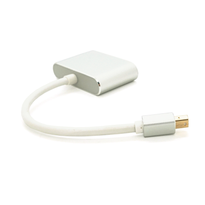 Конвертер mini Display Port (тато) на HDMI/VGA(мама) 30cm, Silver, 4K/2K, Пакет