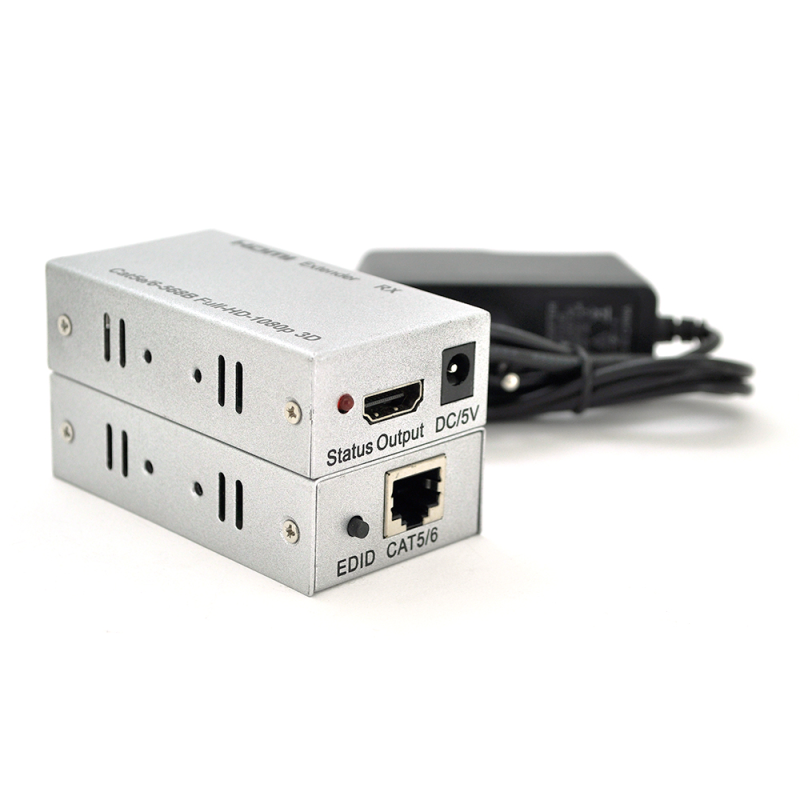 Одноканальний активний подовжувач HDMI сигналу UTP кабелю. Дальність передачі: до 60метрів, cat5e/cat6e 1080P/3D
