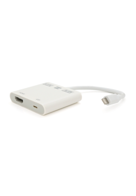 Конвертер Lighting (тато) на HDMI (тато) 10см, Silver, 4K / 2K, BOX