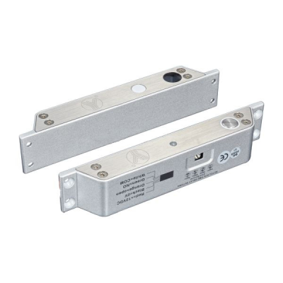 Замок накладної електрорігельний YB-500IN (LED), нормально відкритий, 1000кг, 185x25.7x37 мм