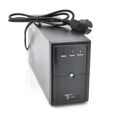 ДБЖ Ritar E-RTM850 (510W) ELF-L, LED, AVR, 2st, 2xSCHUKO socket, 1x12V9Ah, metal Case  Q4 (370*130*210)  5,8кг (310*85*140)