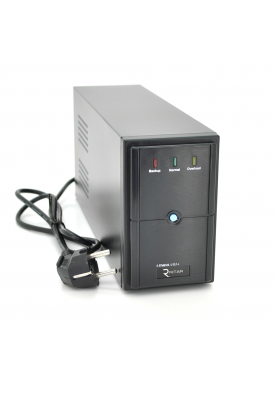 ДБЖ Ritar E-RTM650L-U (390W) ELF-L, LED, AVR, 2st, USB, 2xSCHUKO socket, 1x12V7Ah, metal Case Q4 (370*130*210) 4,8 кг (310*85*140)