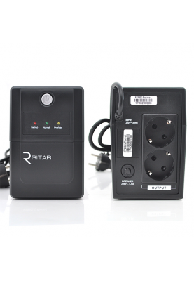 ДБЖ Ritar RTP850 (510W) Proxima-L, LED, AVR, 2st, 2xSCHUKO socket, 1x12V9Ah, plastik Case. NEW!