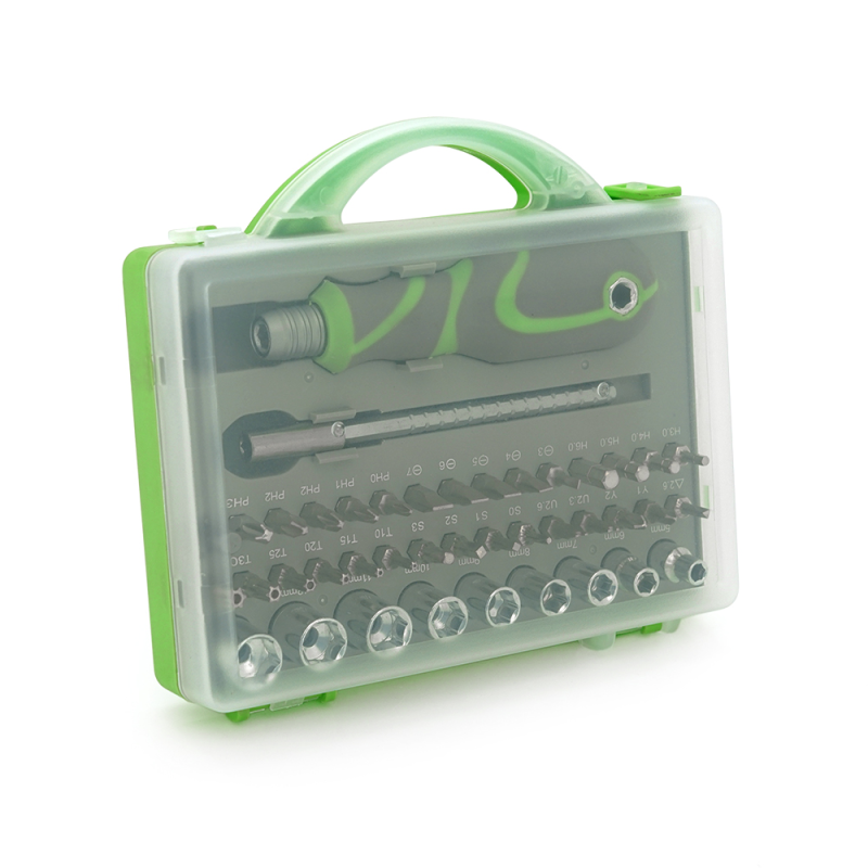 Викрутка з набором насадок та головок 41-in-1, довжина тримача 88 мм