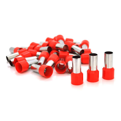 Кабельний наконечник VE50-20, 50,0мм перетин затискання кабелю, довжина мідної трубки 20мм, ізоляція, 100шт в упаковці, ціна за упаковку