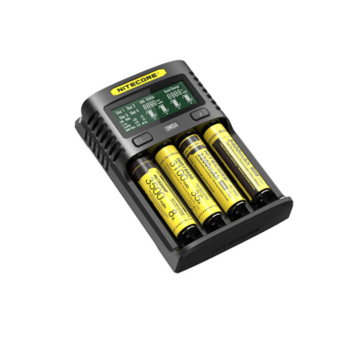 Зарядний пристрій універсальний Nitecore Digicharger UM4, 4 канали, LCD дисплей, підтримує Li-ion, Ni-MH і Ni-Cd AA (R6), ААA (R03), С (R14)
