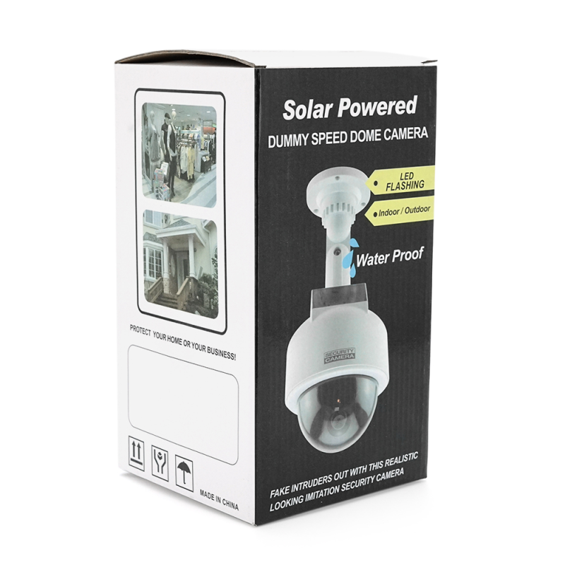 Муляж зовнішньої камери купольний з сонячною панеллю і червоним світлодіодом 2100S Q30