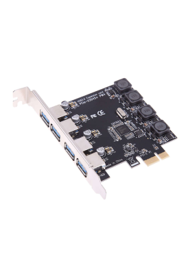 Контролер PCI-Е=>USB 3.0, 4 порти, 5Gbps, BOX