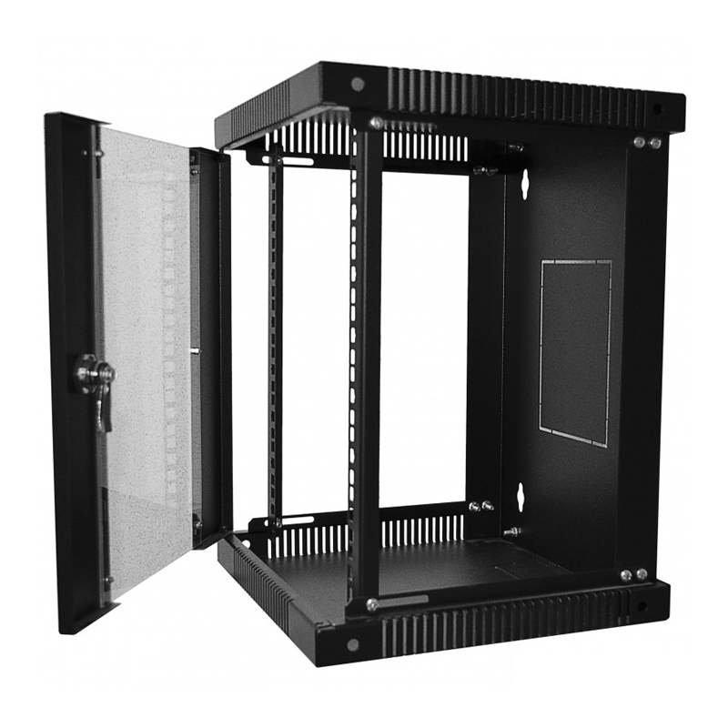 Шафа настінна 10" 6U, 320х300х335 (Ш*Г*В) мм, чорна