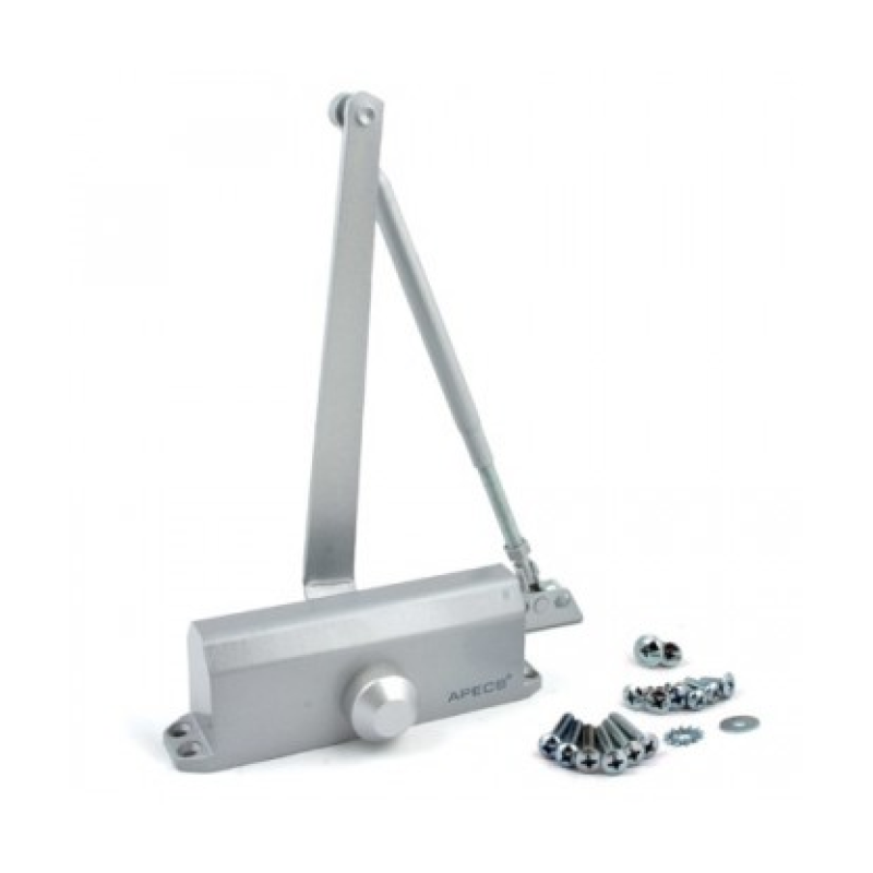 Доводчик Merlion MRC-150T, зусилля 80-150 кг, срібло, Q10