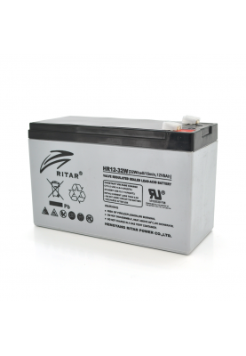 Акумуляторна батарея AGM RITAR HR1232W, Gray Case, 12V 8.0Ah ( 151 х 65 х 94 (100 ) 2.20kg Q10¶