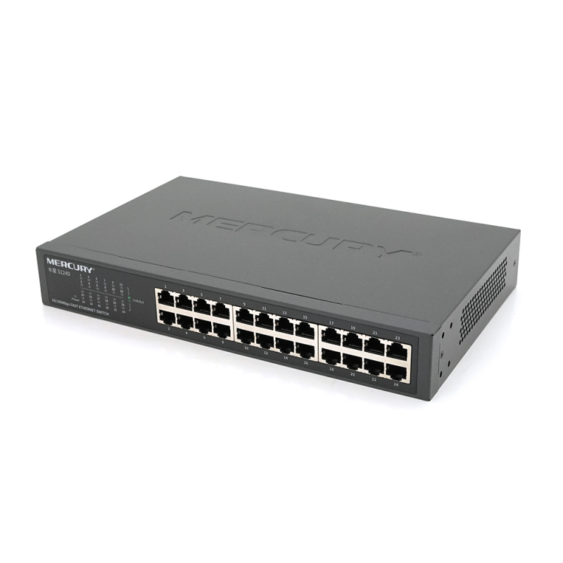Комутатор Mercury S124D, 24 порти Ethernet 10/100 Мбіт / сек, BOX Q6