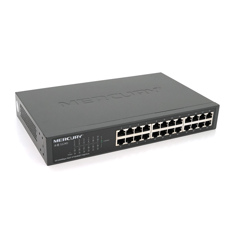 Комутатор Mercury S124D, 24 порти Ethernet 10/100 Мбіт / сек, BOX Q6